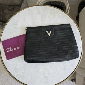 Vintage Mario Valentino Snap Top Leather Clutch